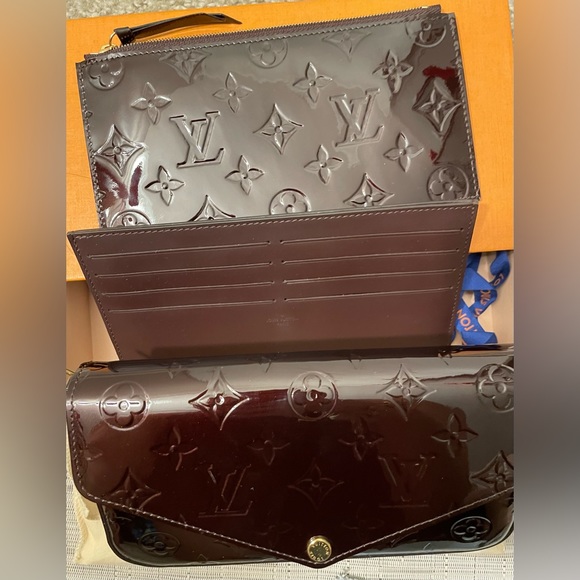 Louis Vuitton - Amarante Felicie Pochette - Embossed Monogram Vernis | Giftable! - Picture 10 of 12